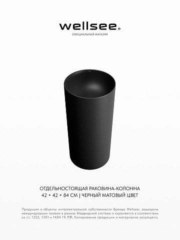 Напольная раковина для ванной Wellsee Callipy Art 328904000
