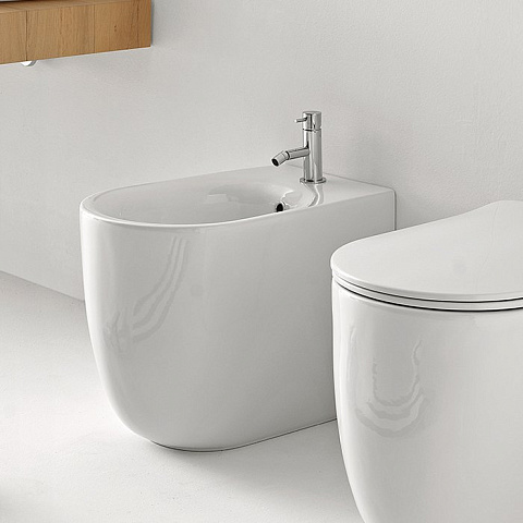 Биде напольное с Kerasan Nolita 532001*1, 55x35 см