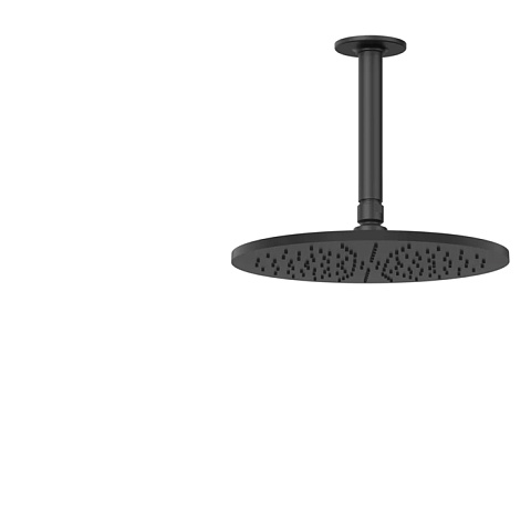 GESSI INCISO Потолочная душевая головка шарнирная на 1/2", Ø300мм, длина изготавливается под заказ (от 105 до 1855 мм), цвет: Black XL, 58250#299