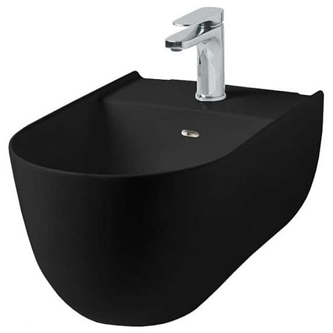 Artceram THE ONE Биде подвесное 52х35, с креплениями, с 1 отв под смеситель. цвет черный матовый, THB001 17 00 nero matt *1