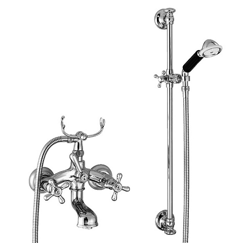 Stella Roma Смеситель для ванны 3274/302/6 со штангой и ручным душем, цвет: хром, RM 02203 CR00