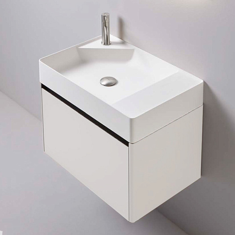 ANTONIO LUPI SIMPLO Тумба под раковину SIMPLO63 630х420х375 мм., 1 ящик, цвет Bianco goffrato, SMPI163 A bianco goffrato