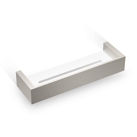 Decor Walther Brick DA30 Душевая полка 30x9см, акриловое белое стекло, цвет: никель сатинированный, 0593734