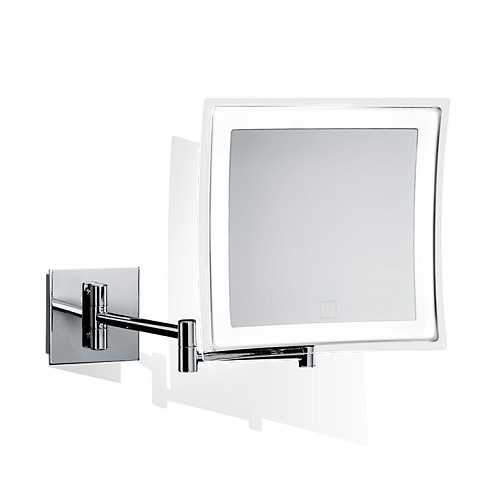 Decor Walther BS 85 TOUCH Зеркало косметическое 235x210x370мм, настенное, питание от сети, 5-кратное увеличен, LED подсветка с сенсорным выкл, цв хром, 0121800