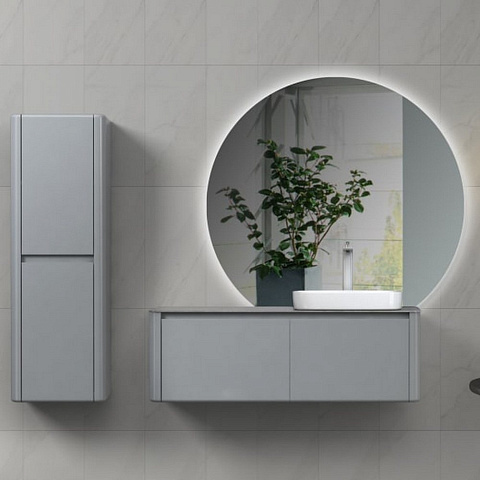 Тумба с раковиной Black&White U915.1200R Blum металлический ящик, керамогранит / раковина (1200x545x400)