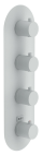 Термостатический смеситель для душа 3 выхода (внешняя часть), матовый белый Nobili LIVE WE00103/TWM
