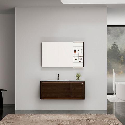 Тумба Black&White U929.1200 B161,Unihopper,Sintered Stone столешница/LED light (1200x520x492)