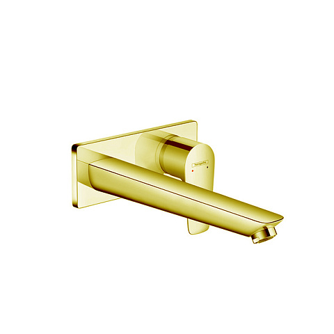 Hansgrohe HG Talis E Встраиваемый смеситель для раковины, излив 225мм (внешняя часть), цвет: золото, 71734990