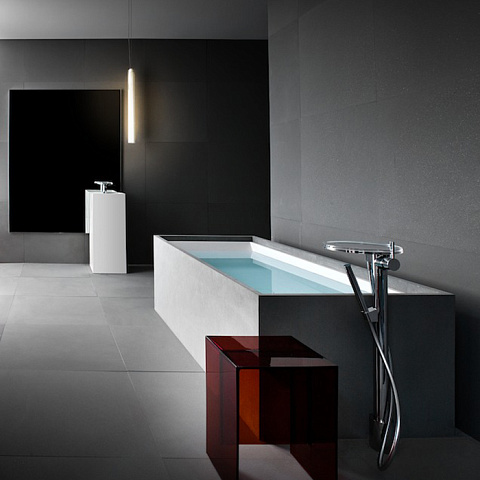Laufen Kartell Ванна 1700x860x440мм, свободностоящая, с слив-переливом с подсветкой, сист. подъема, материал: композит, цвет: белый, 2.2433.2.000.616.1