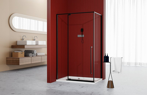 Душевое ограждение ESBANO ESA-128PS-B черный (1200x800x1950)