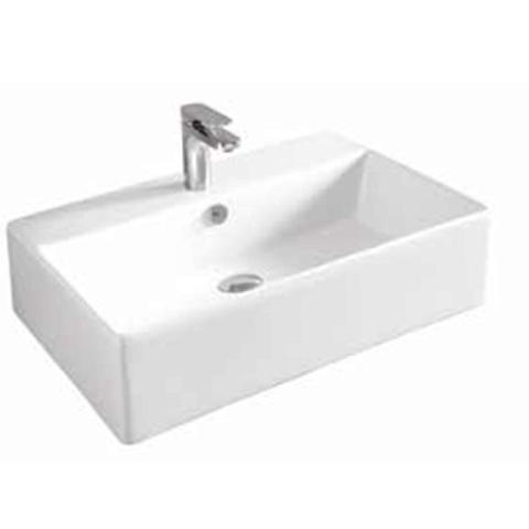 Artceram QUADRO Раковина накладная/подвесная 65х48 см, с 1 отв под смеситель, со слив переливом, цвет белый (Спец.цена из наличия), QUL003 01 00