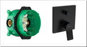 Смеситель для ванны, матовый черный Hansgrohe Vivenis (комплект) 75415670S