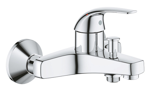 Смеситель для ванны с душем Grohe BauCurve 23599000 настенный, хром