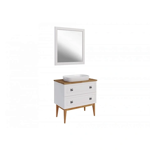 Комплект мебели для ванной ASB-Woodline Каталина 80 White