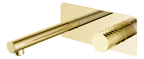 Смеситель Boheme STICK из стены DIAMOND GOLD 125-GG