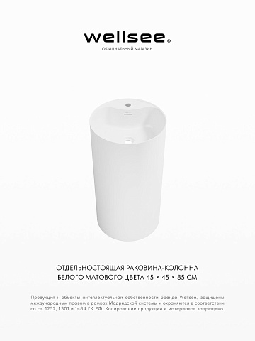 Напольная раковина для ванной Wellsee Chalice Perfection 230615000