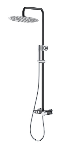 Стойка для душа Boheme STICK BLACK DIAMOND CHROME 128-BCR