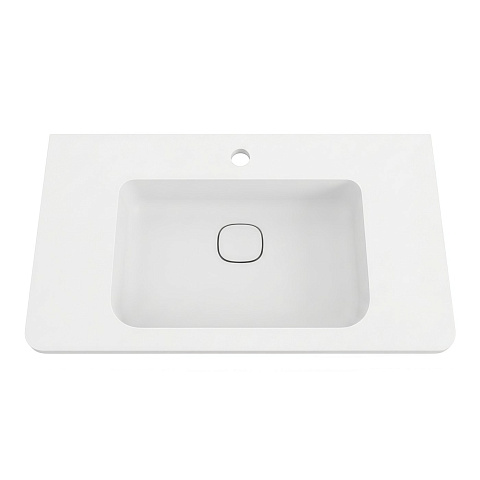Раковина накладная с отверстием под смеситель Oliveeka Urban U80WF, белый