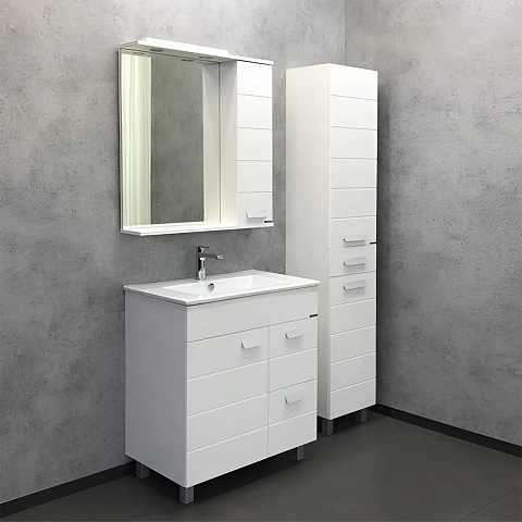 Зеркало-шкаф Comforty Модена 75М белый 00-00001640
