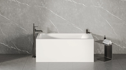 Ванна встраиваемая из литьевого мрамора Salini Cascata 150x70 105011G, S-Sense, глянцевая поверхность