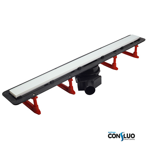 Душевой лоток PESTAN Confluo Frameless Line 300, белое стекло