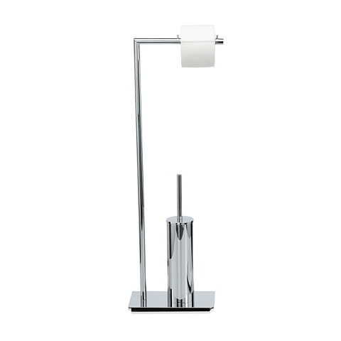 Decor Walther Straight 6 Напольная стойка 80см с ершиком и бумагодержателем, цвет: хром, 0505700