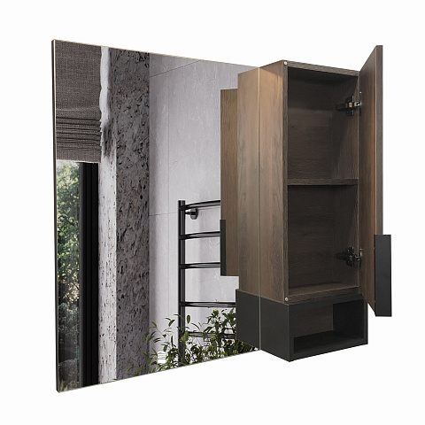 Comforty. Зеркало-шкаф "Франкфурт-90" дуб шоколадно-коричневый 00004150529