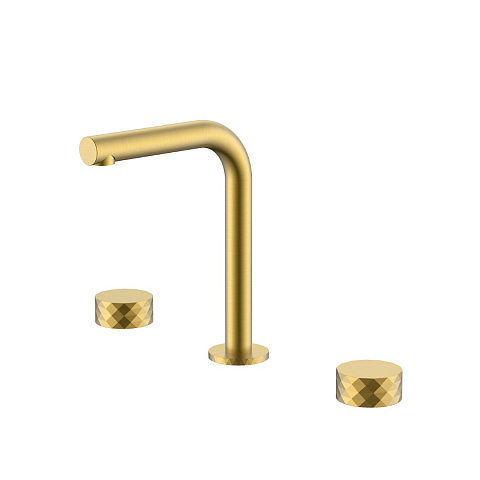 Смеситель на столешницу Boheme STICK DIAMOND на 3 отв. Matt Gold 152-MG.1