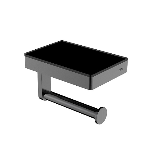 Полка и держатель для туалетной бумаги Black&White GA-9620GM, оружейная сталь (150x100x106)
