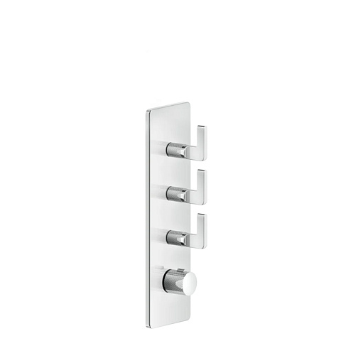 GESSI INCISO Встраиваемый термостатический смеситель на 3 источника, резьба 3/4" (внешние части), цвет: хром, 58206#031