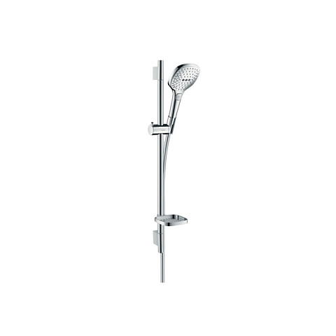 Hansgrohe HG Raindance Select E Душевой набор: штанга 650mm, ручной душ 120, 3jet (Rain, RainAir, WhirlAir), EcoSmart, мыльница, шланг, цвет: хром, 26622000