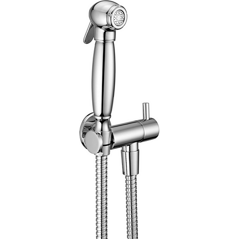 CISAL Shower Гигиенический душ со шлангом 120 см,вывод с держателем и запорный вентиль, цвет хром, AR00790021