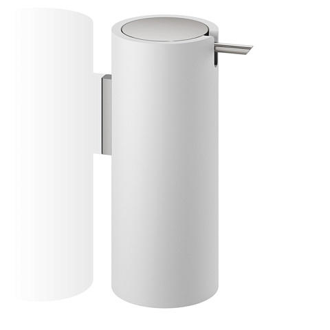 Decor Walther Stone WSP Дозатор для мыла, подвесной, цвет: белый / сталь матовая, 0972255