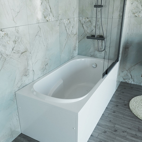 Ванна акриловая Vincea VBT-2A150-LG с ножками 1500x750x470, пристенная, цвет белый