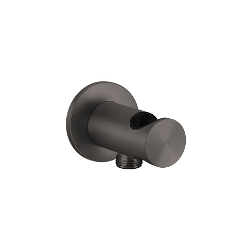 GESSI 316 Держатель для душевой лейки с выводом воды на 1/2", цвет: brushed black metal pvd, 54161#707
