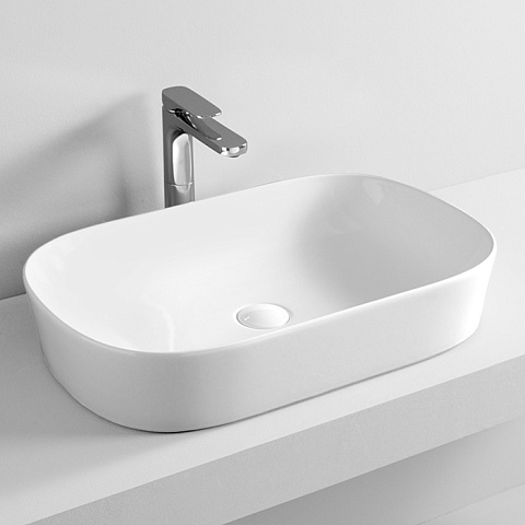 Artceram Ghost Раковина накладная 65х42 см, , без отв под смеситель, без слив-перелива, цвет белый, GHL002 01 00