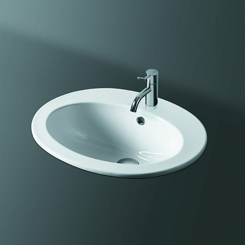 Раковина 53.5х45 см, 1 отв., цвет: белый Simas