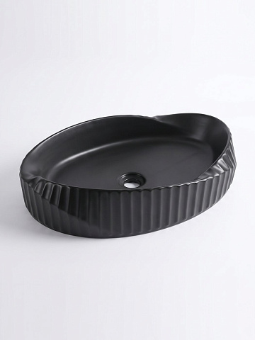 Раковина накладная Gid Bm888 60 см, черный матовый