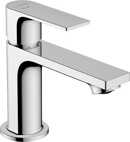 Смеситель Hansgrohe Rebris E для раковины 80 CoolStart, однорычажный, со сливным гарнитуром, хром 72553000