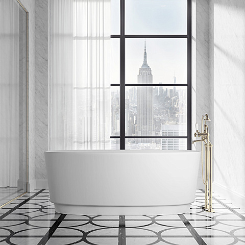 Devon&Devon Devon Dove Ванна ИЗ WHITE TEC PLUS 170.5х64.7х84.6 см, цвет: белый, с д/кл-ном с крышкой из WHITE TEC и сифон EACC571, (цоколь белый) (Снято с пр-ва), DOVE
