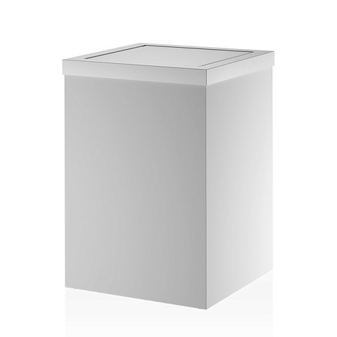 Decor Walther DW 113 Корзина для бумаги 20x20x30см, с крышкой, цвет: белый матовый, 0610150
