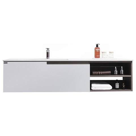 Тумба с раковиной ORANS BC-1131-1500L раковина, цвет: MFC 073 (1500x550x350)