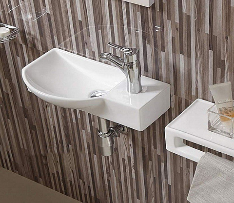 Раковина подвесная CeramaLux 7947BL 450×240 мм, белый
