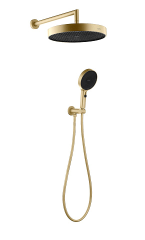Лейка ручная+верхняя+выпуск+шланг Boheme CELL MATT GOLD 427-MG