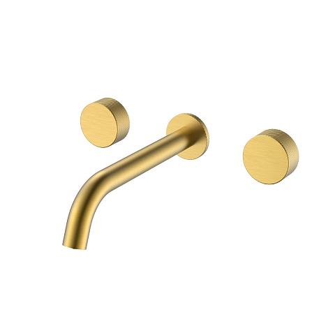 Смеситель из стены Boheme STICK SPIRALE на 3 отв. Matt Gold 152-2-MG.4