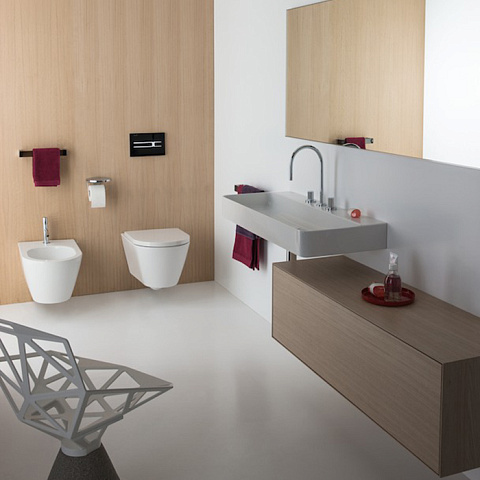 Laufen Kartell Биде подвесное 545х370х290мм с 1 отв. под смеситель, без боковых отв, цвет: белый матовый, 8.3033.1.757.302.1