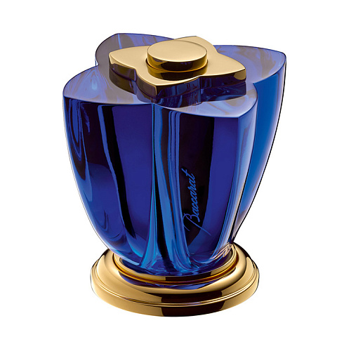 THG PETALE DE CRISTAL BLEU Вентиль смесителя для раковины, стекло синее, цвет полированное золото, U6B-F01-35