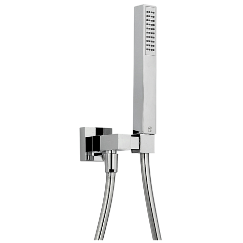 CISAL Shower Душевой гарнитур:ручная лейка,шланг 150 см,держатель настенный для лейки, цвет хром, DS01828021