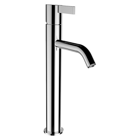 Laufen Kartell Смеситель для раковины высокий, на 1 отв., без донного клапана, излив 125мм, цвет: хром, 3.1133.8.004.120.1