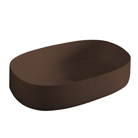 Artceram COGNAC Раковина накладная 55x35 см, цвет: nero roma (фактура - необработанная глина), COL003 20 00